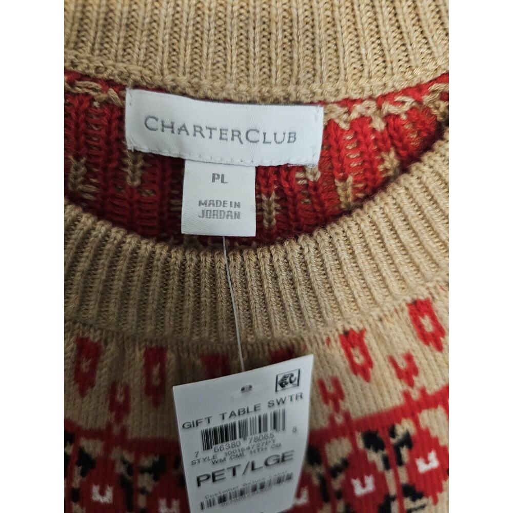 Charter Club Petite Large‎ Holiday Sweater NWT - Picture 3 of 8